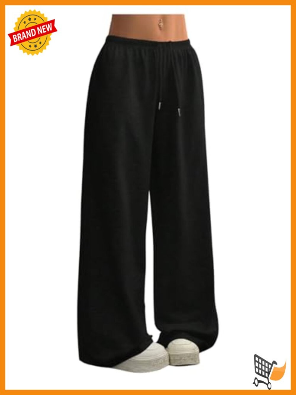 Baggy Sweatpants Drawstring Waist Wide Leg Loose Fit Casual Pants